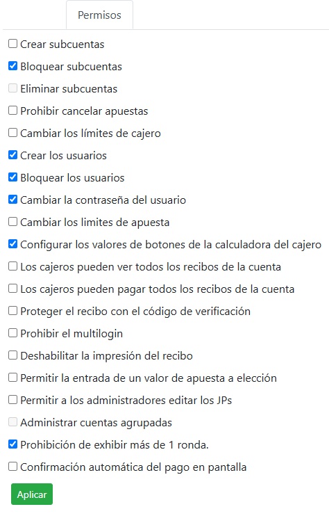 ajustes de cuenta
