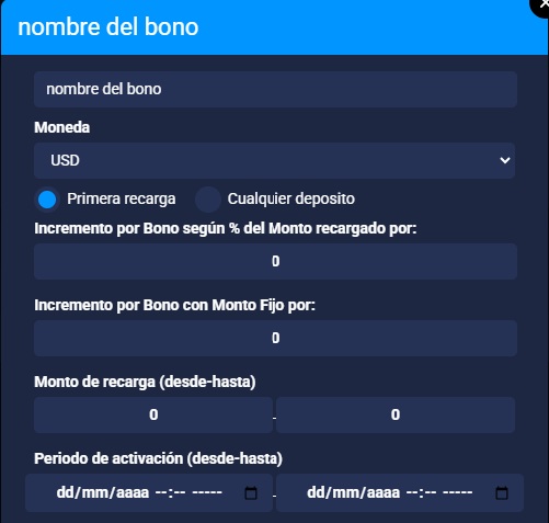 primer tercio de configuración del bono