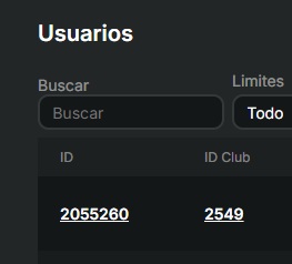 Configuración usuarios/ example