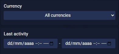 Currency last activity