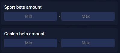 Sport & casino bets amount