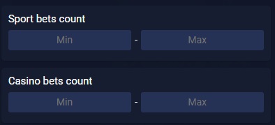 Sport & casino bets count